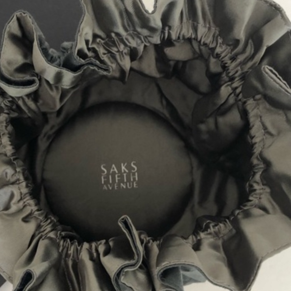 SAKS 5th Avenue Black Silk Pouch - Picture 5 of 5